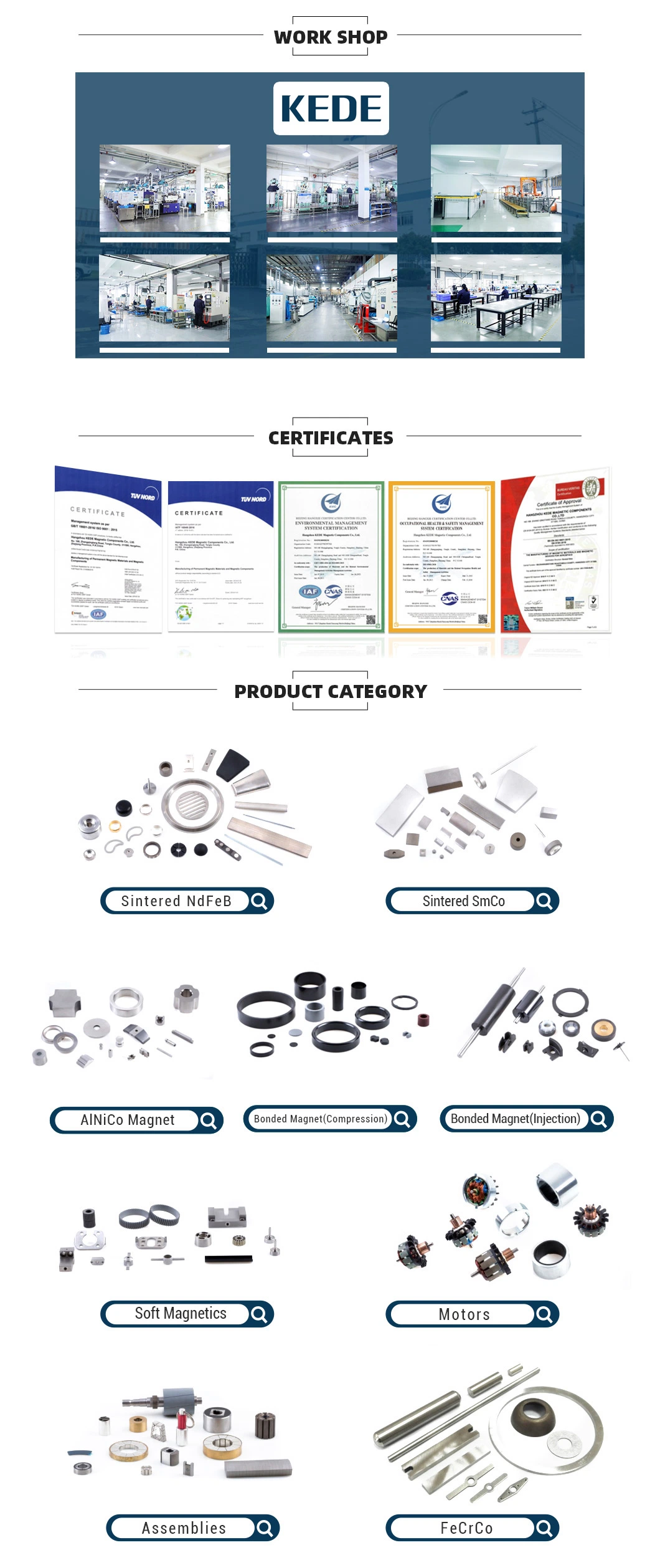 New Kede Neutral Package Customizable China Assembly Magnetic Assemblies A008