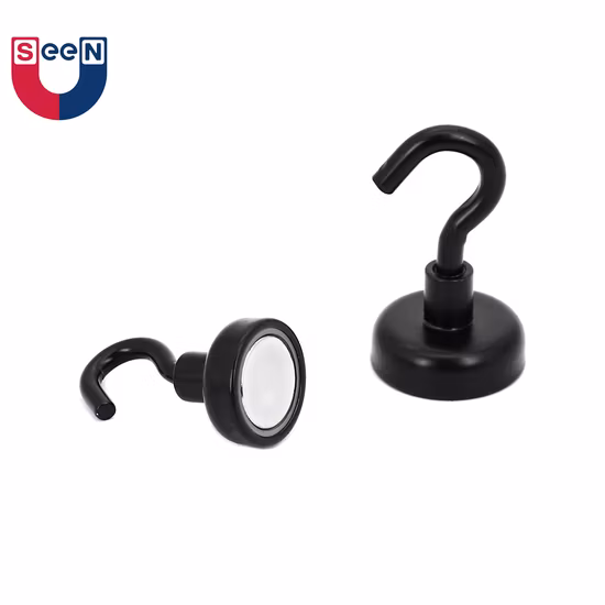 Сильный неодимовый магнит из спеченного горшка NdFeB с крючком